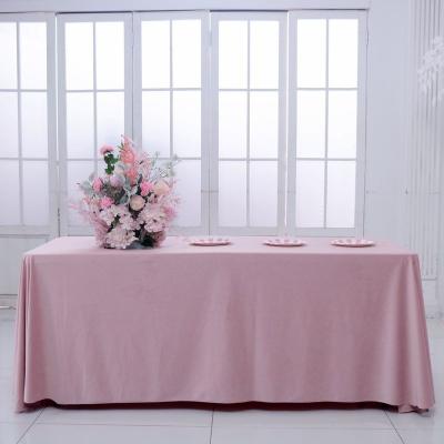 China Wholesale durable white black ivory velvet tablecloth banquet party wedding tablecloth for outdoor picnic for sale