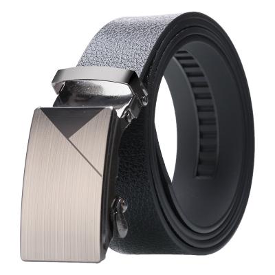 China Wholesale Fashion.Casual.Business DDA720 Male Ratchet Waist Ties Gift Wide Automatic Buckle Belt Strong Black Business Casual Men Leather Trim Belts for sale