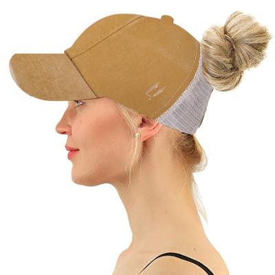 China breathable & Retro Anti-sweat Mesh Cap Sport Caps Breathable Decussation Ponytail Style N1371 19 Waterproof Adjustable Anti-UV Baseball Cap Hats for sale