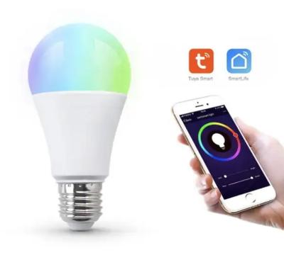 China Traditional Smart Phone Remote Controlled WIFI Tuya app Alexa Google home A60 E26 E27 RGB 7w 9w 12w Indoor Wifi RGB Smart Led Light Bulb for sale