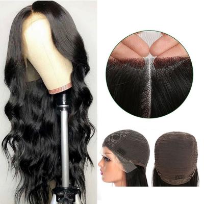 China Body Wave Pre Plucked Long Transparent Lace Front Wigs 100% Brazilian Hair Body Wave HD Lace Body Wave Wig 100% T Part Wigs for sale