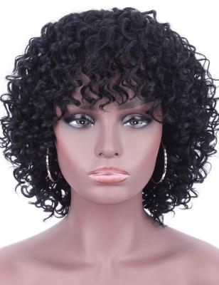 China Cheap Curly Full Curly Hair Wig Machine Short Curly Wave Wave Curl With Bangs Hair Wig Machines For Women for sale