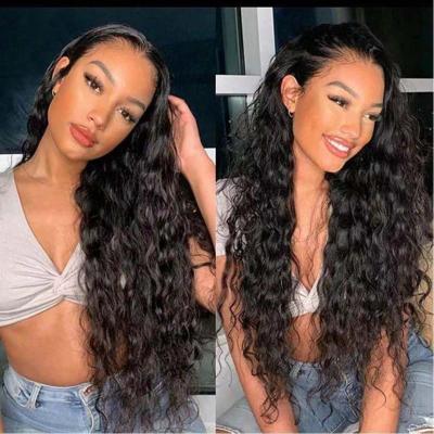 China Full Lace Wig 180% Density HD Lace Frontal Wig Peruvian Deep Curly Deep Curly Deep Wave Hair for sale