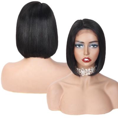 China Cheap Short Bob Human Hair Wig, Wholesale 8inch-14inch Brazilian Hair Straight Wig, Price Women Silky Straight Wave Front Closure Bob Wig For 4x4 Lace for sale