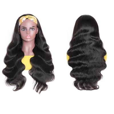 China Wholesale Body Wave Unprocessed Virgin Brazilian Hair 100% Seller Body Wave Hair Wigs From China With Handbands Wigs for sale