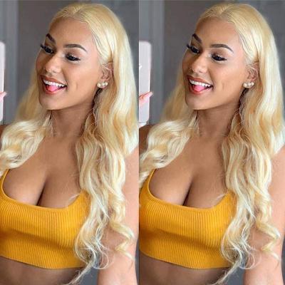 China Body Wave 613 Blonde Straight HD T Lace Natural Human Hair Lace Wigs Full Lace Wigs 100% Virgin Unprocessed Full Hair Front Wig for sale