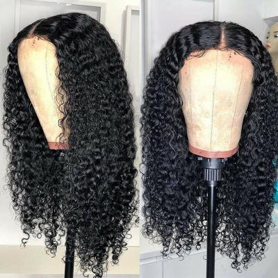 China Beauty Curly Hair 4x4 Hot Curly Closure Wig Brazilian Kinky Curly Front Lace Wig Human Hair Wigs Hair Vendors for sale