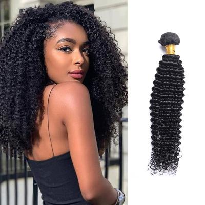 China Big Wave 8A Deep Curly Brazilian Curly Hair Wave No Tangle No No Shed Black Color Curly Hair Weaving Natural Extension Wigs Wholesale for sale