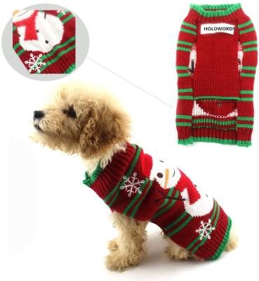 China China Sustainable Pet Apparel Luxury Manufacturer Hand Knit Christmas Dog Sweater for sale