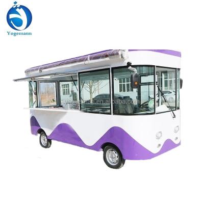 China High quality vegetable processing factory food electric four wheel car mobile food truck for sale