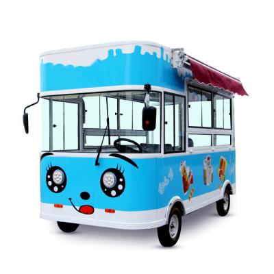 China Vending food on the street ice cream food cart mobile fast food trailer China Mobile fast food truck for sale