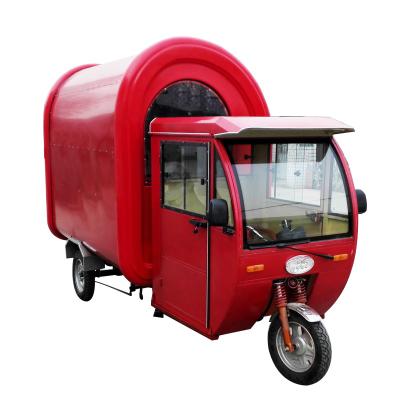 China Electric vegetable processing plant cart tricycle selling mobile food cart food trailers for Europe for sale