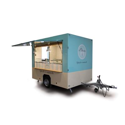 China Chinese Mobile Food Cart Hot Sale Mobile Food Trailer Catering Trucks Kitchen Trailer With 4 Wheels Square Shape Modern Mobile Food Cart for sale