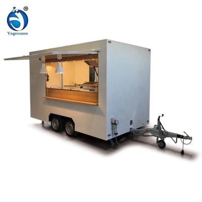 China Fast Food Cart 2021 New Fashion Mobile Refrigerated Trailers Small Food Trailer Food Van For Sale In UAE for sale