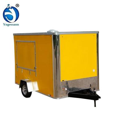 China Vegetable Processing Plant Yogemann Street Snack Food Cart Mobile Fast Food Trailer for sale