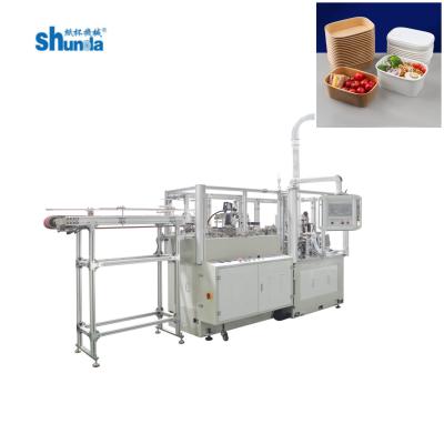 China Fast Speed Automatic Intelligent Rectangular Food Paper Bowl Making Machine for sale