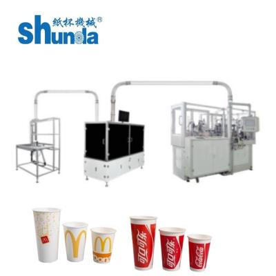 China High Speed Volledig Automatische Paper Cup Glas Maker Machine Voor Saoedi Arabië Te koop