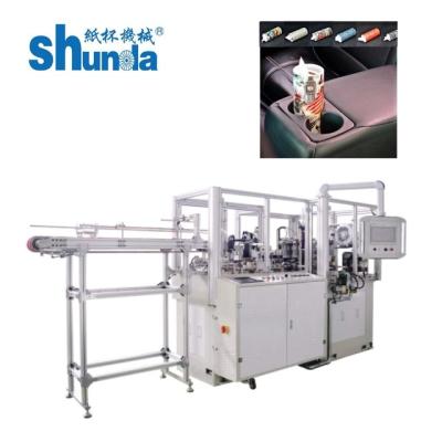 China Fully Automatic High Speed Creative Car Paper Napkins Box Straight Cup Forming Machine 12kw for sale