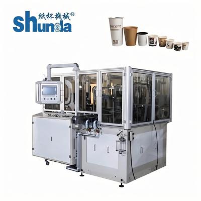 China PE/PLA Coated Paper Cup Fan Paper Tea Cup Making Machine for and Eco-Friendly Cups 130-180 Pcs/min 3600KG for sale