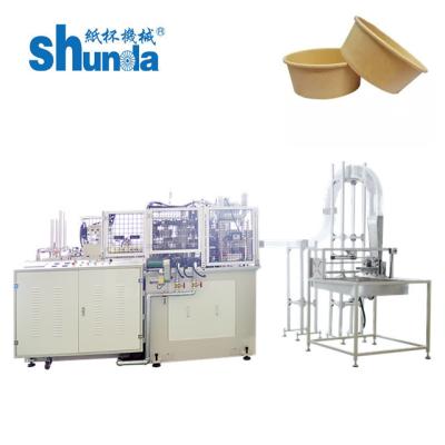 China Automatic Paper Bowl Making Machine With Ultrasonic and Hot Air Heating 80Pcs/Min for sale