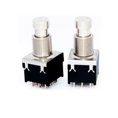 China PA66+Copper 10mm Small Installation Size Metal Low Voltage Mini Normally Closed Push Button Switch for sale