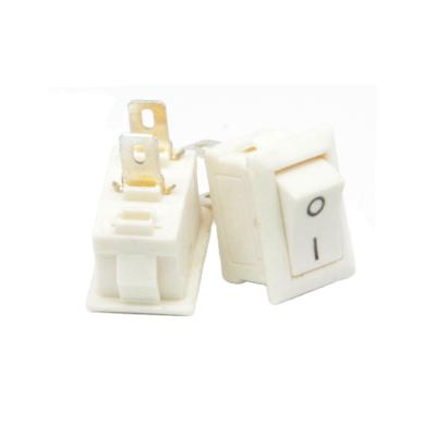 China White Rectangle PS66 3A ON-OFF ON-OFF / ON-OFF-ON Illuminated Automotive Rocker Switch TUV CQC for sale