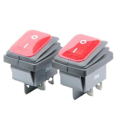 China ON OFF ON OFF 16A/20A 250V 4 Pin DPST IP67 Sealed T85 Waterproof Auto Boat Marine Toggle Rocker Switch With Led for sale