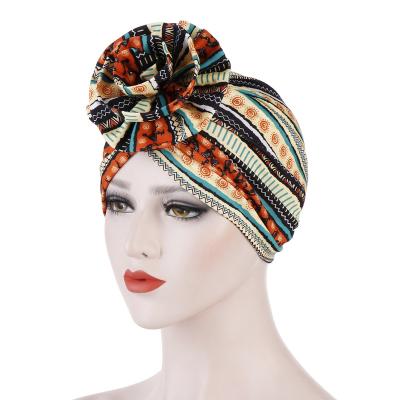 China Fashion Popular Printed Milk Silk Hijab Turban Big Flower Muslim Head Cover Turbante Islamic Femme Headwraps for sale