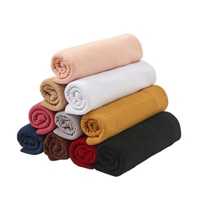 China Factory Price Good Quality Cotton Tank Top Stylish Hot Selling Ribbed Shawl For Muslim Women Head Ribbed Hijabs Tank Top for sale