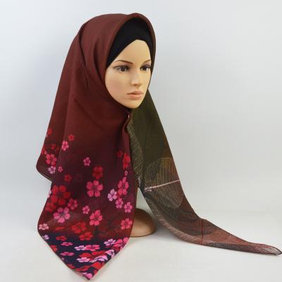 China Newest Cotton Square Hijab Muslim Women Winter Stylish Printed Different Patterns Scarf 115CM*115CM for sale