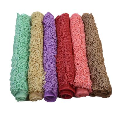 China 2020 Newest Fashion Solid Color Shawl Headband Long Hijab Muslim Women Scarf Lace Pearl Wraps Factory Supplier for sale