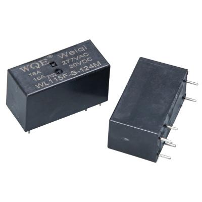 China Weiqi 16A Miniature Sealed Auto Relays 12vdc 48VDC 6 Pin Power Relay PCB For Beverage Air PCB Module 5v Remote Control Relay for sale