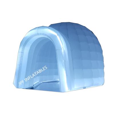 China Cheap Price 3m Diameter Oxford Cloth Inflatable Igloo Dome Tent With LED Light for sale