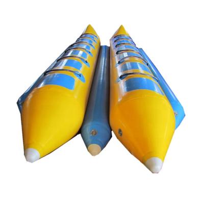 China PVC Water Play Equipment 2021 Inflatable Water Banana Boat 10 Seats For Sale for sale