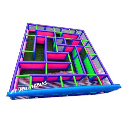 China PVC0.45mm tarpaulin factory wholesale price large size 12x12m inflatable maze with big discount, inflatable maze for sale for sale