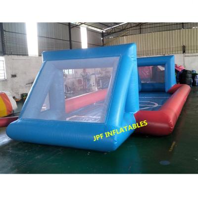 China 2021 Stadium, 12x4.5m Cheap Price Water Inflatable Oxford Cloth Factory Price Inflatable Soapy Football Soccer Field for sale