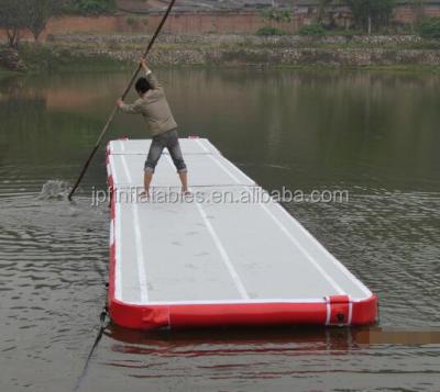 China Customized DWF+PVC 0.6mm tarpaulin 2021 logo inflatable inflatable airtrack 12m air track for sale for sale