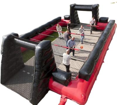 China 0.55mm PVC tarpaulin team building outdoor sports table inflatable human foosball 2021/human football for sale for sale