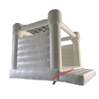 China 2021 Hot Selling PVC Toddler And Kids White Color Inflatable Wedding Castle For Party for sale