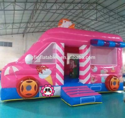 China 2021 PVC Inflatable Ice Cream Bounce Castle Bouncy Truck / Inflatable Bouncer House Body for sale