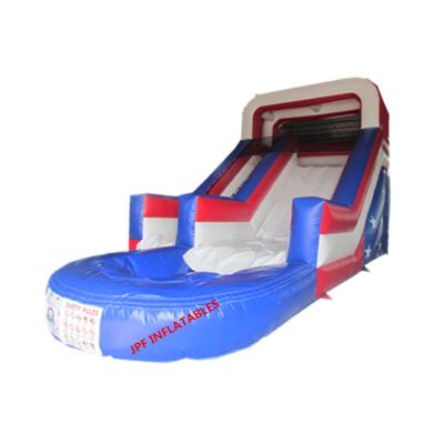 China 2021 PVC TARPAU USA STYLE hot sale inflatable water slides with pool, inflatable waterslide with pool for sale for sale