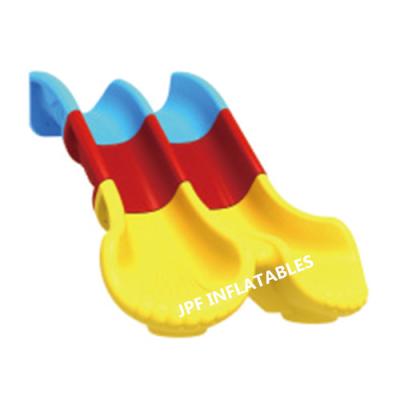 China 2021 Commercial Grade Outdoor Plastic Playground Lane Double Slides For Park,Outdoor Playground Equipment Slide For Teenagers for sale