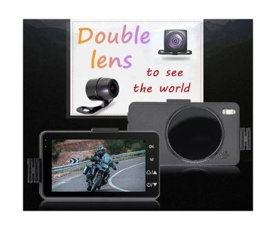 China High Quality Waterproof Lens 3 Inch HD Screen Waterproof Ring Car Black Box Motorcycle Motorcycle Tachograph for sale