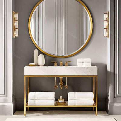 China 2020 Modern New Design Modern Stainless Steel High End Bathroom Vanity for sale