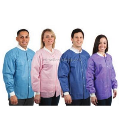 China Disposable Doctor Uniforms Laboratory Hospital Customizable Designs Nurse White Lab Coat for sale