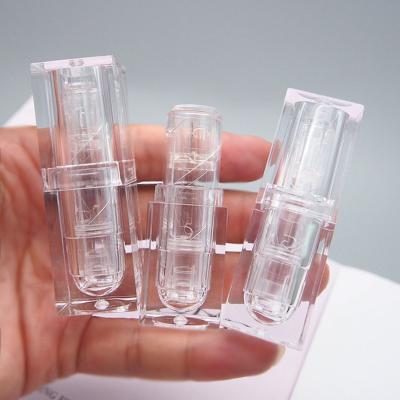 China FUDUI Cosmetics FD6027 Make Your Own Transparent Empty Clear Square Logo Lipstick Containers for sale