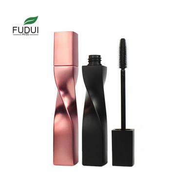 China FUDUI Cosmetic FD7007 Twist Shaped Empty Bottle Matte Black Spiral Mascara Eye Black Tubes for sale