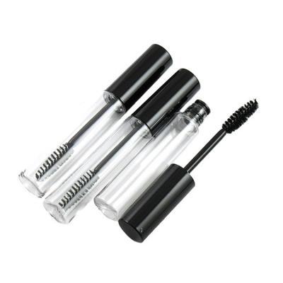 China OEM wholesale price cosmetic cylinder mascara container with brushes hot sale private label mascara clear tube for sale