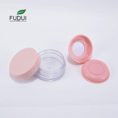 China FUDUI FD4013 Recyclable ABS Plastic Pink Case 8G Round Compact Empty Loose Powder Container for sale