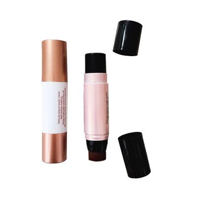 China Cosmetic Double End Concealer Pencil Base Stick Plastic Empty Tube Packaging With Brush for sale